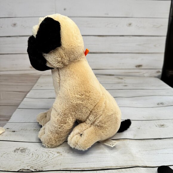 Classic Toy Co Pug Puppy Plush 10" Tan Black Dog Stuffed Animal Toy - Picture 4 of 6